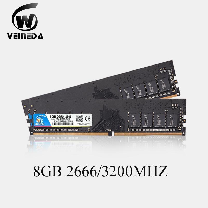 

VEINEDA ddr4 8 gb 3200 PC Computer RAM 16gb Memory DDR 4 PC4 2400 2666 Mhz Desktop DDR4 Motherboard Memoria 288-pin1