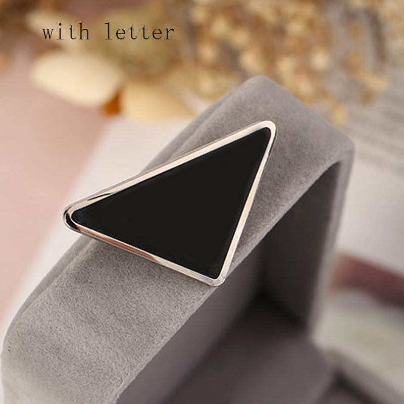 

Women Girl Triangle Letter Hair Clip Black Metal Triangle Barrettes Fashion Hair Accessories for Gift Party, Golden;silver