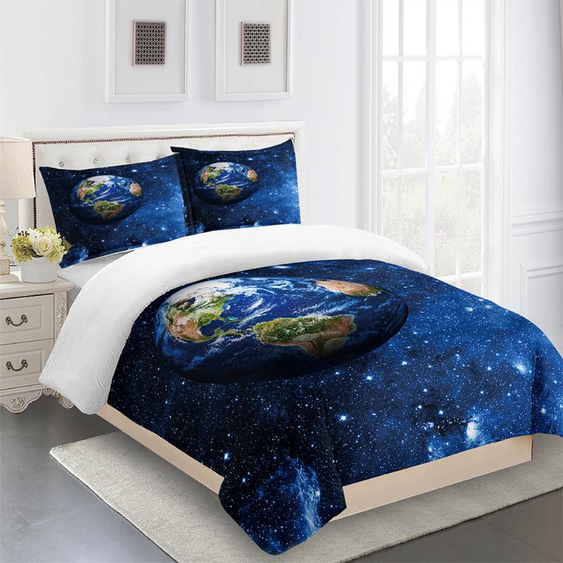 

Planet Earth 3D Bedding Set Bed Cover Queen King Printed Soft Bed Set Outer Space, Duvet cover