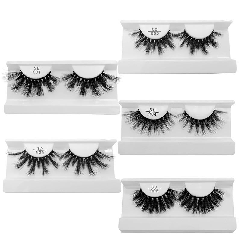 

25mm Mink False Eyelashes 3D Three-dimensional Thick and Slender Curling Hand-made Eyelashes Extended Cross Maquiagem