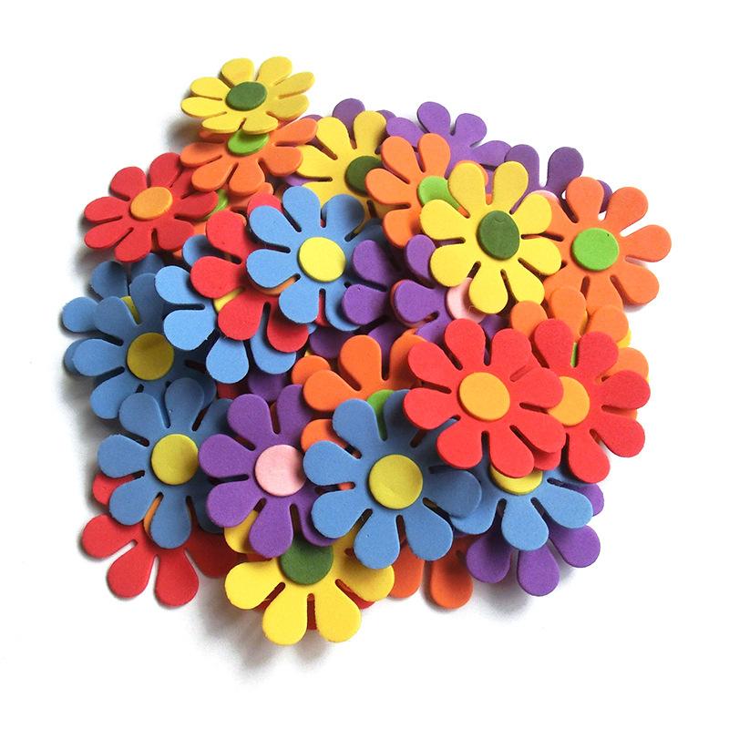 

XICC Decorative EVA Foam Flowers Handmade Wall Stickers Kids Room Colors DIY Toys Children Learning Educational Party Decor DIY