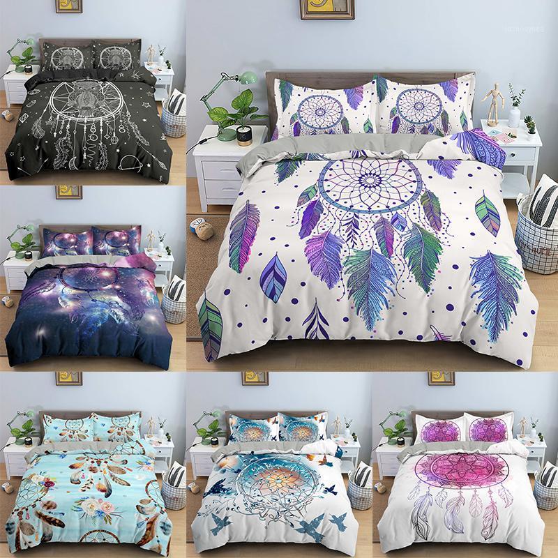 

High Quality Wind Chime Pattern Printed Comforter Duvet Cover Set 14 Sizes Single  Double Full Queen King Size Bedding Sets1, H618