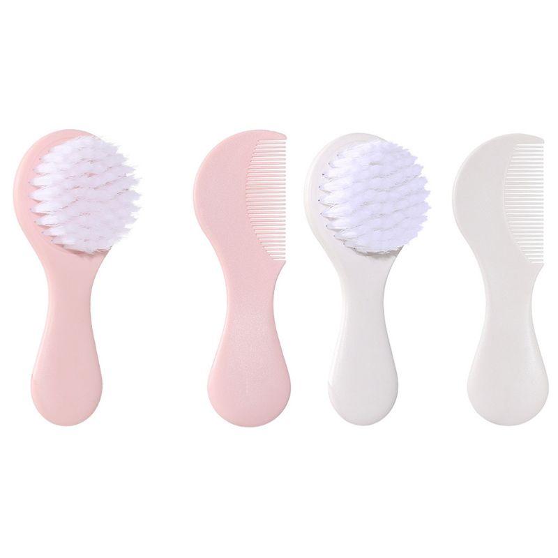

2Pcs Infant Baby Hair Brush Comb Set Newborn Toddler Scalp Massager Grooming Kit 51BC