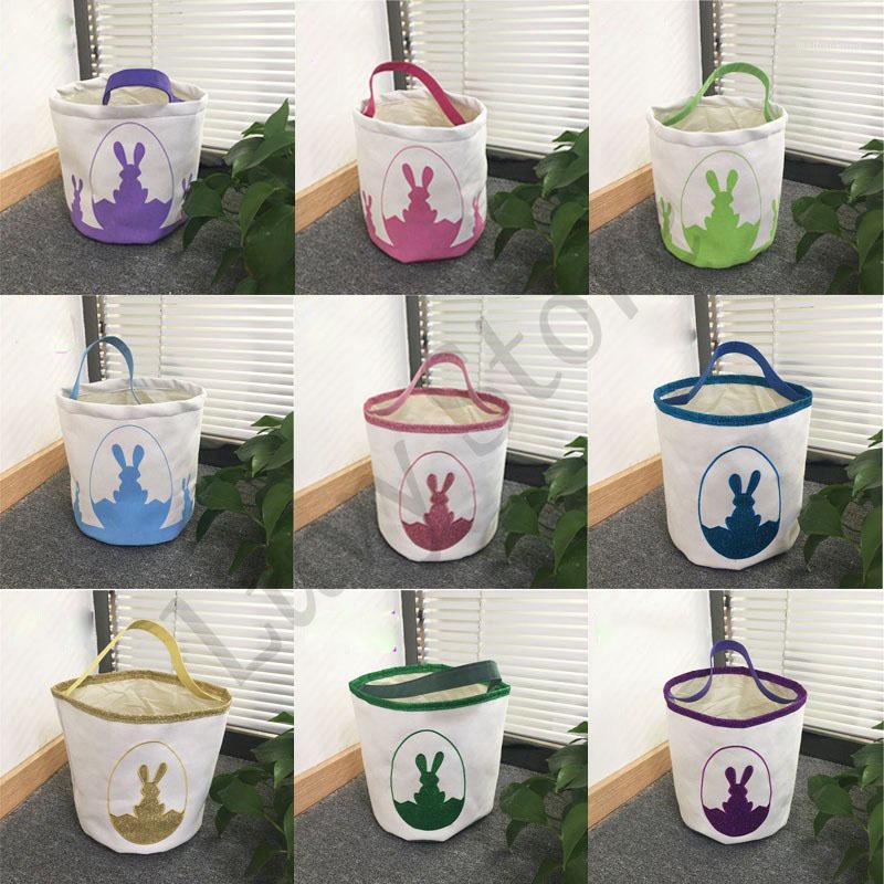 

200pcs Luvy Easter Basket Bags Burlap Cotton Carrying Gift and Eggs Tote Storage Personalized Easter Bag with Tail1