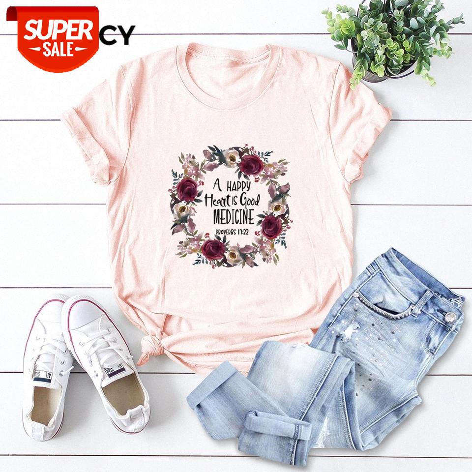 

JFUNCY Anadem Letter Print 100%Cotton Summer T Shirt Women Short Sleeve T-shirt Female Tees Plus Size Casual Lady Basic Tops #Hd4Z, White