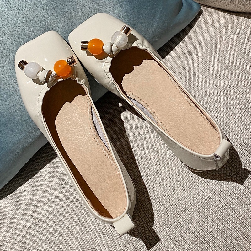 

2021 New Spring Low Female High-quality Black Party Shoes Woman Big 34-40 Hwth