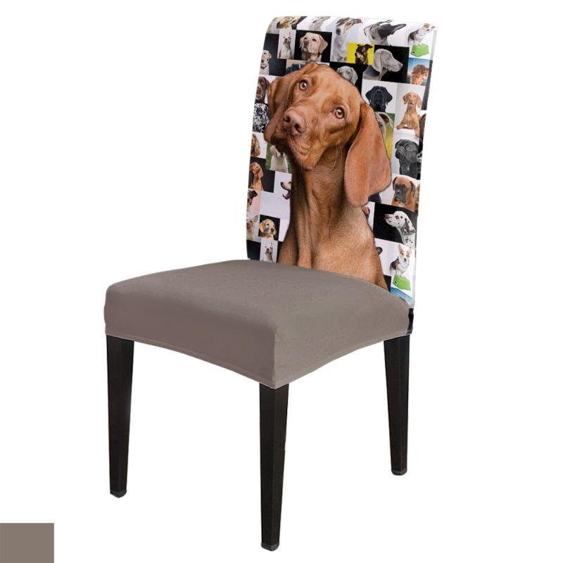 

Dog Portrait Great Dane Chair Cover Spandex Elastic Printing Dining Chair Kitchen Seat Case Stretch