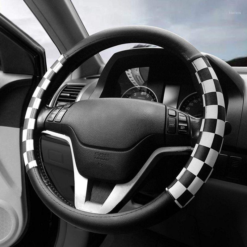 

Hot New 1PCS Carbon Fiber Car Steering Wheel Cover Soft Breathable Anti-slip Auto Steering Wheel Covers For Auto Car1