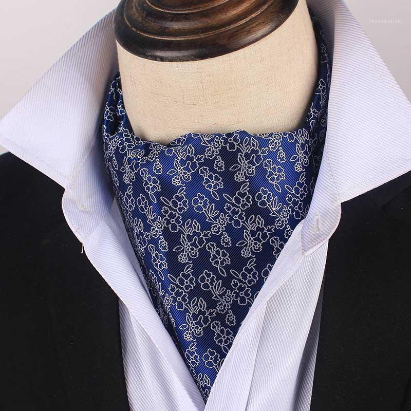 

Linbaiway Mens Ascot cravat Tie Vintage Paisley Classic Wedding Formal Cravat Ascot Gentleman Polyester Neck Tie Custom LOGO1
