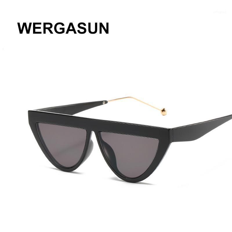 

Sunglasses WERGASUN 2021 Retro Cat Eye Women Brand Design Vintage Lady Sun Glasses UV400 Lunette Soleil Femme1