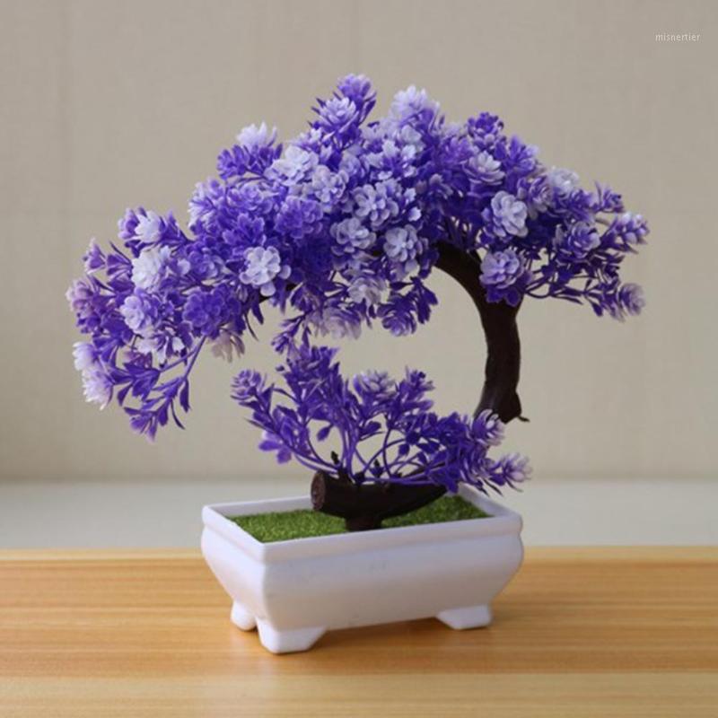 

NEW Artificial Plants Bonsai Small Tree Pot Plants Fake Flowers Potted Ornaments For Home Decoration Hotel Garden Decor1, Orange