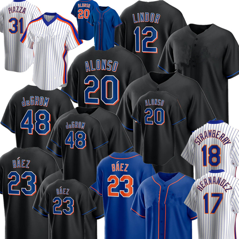 

18 Darryl Strawberry 17 Keith Hernandez Jersey Jacob deGrom Pete Alonso Javier Baez Baseball Jerseys Francisco Lindor Mike Piazza Jeff McNeil Marcus Stroman Custom, Men {m-xxxl}