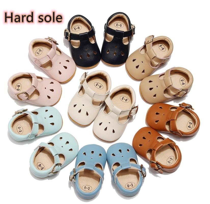 

Genuine Leather kid Baby Shoes Waterdrop Hollow Casual Shoes Breathable Toddler Baby Girl Boy Firstwalker Hard Sole, Pink