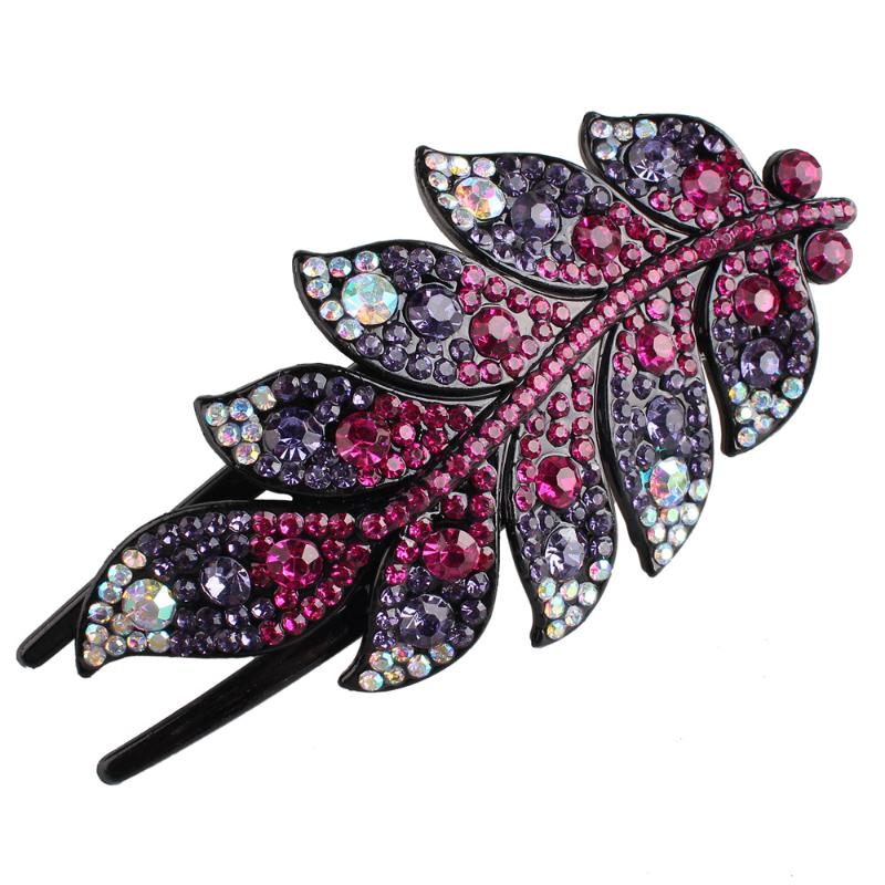 

Colorful Flower Rhinestone Hair Women Nice Barrette Shny Crystal Hairpin Ladies Headwear Hair Accessories Female Claw