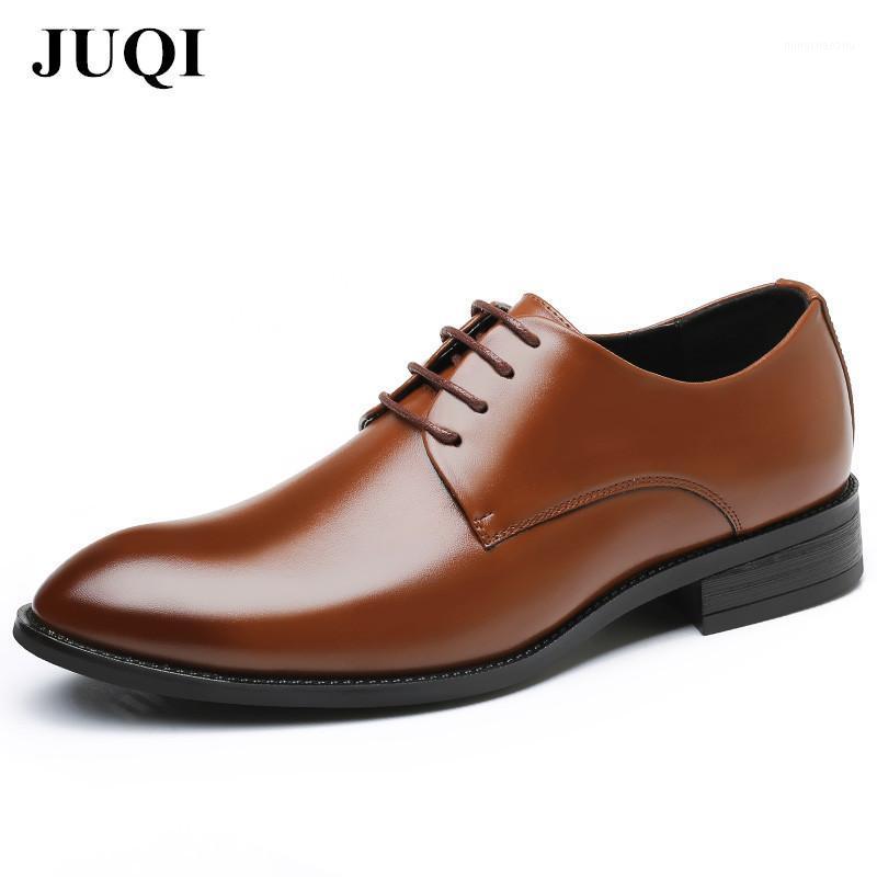 

2020 New Men Flat Classic Men Dress Shoes Business PU Leather Male Shoes Lace Up Designer Luxury Plus Size 38-481, Black