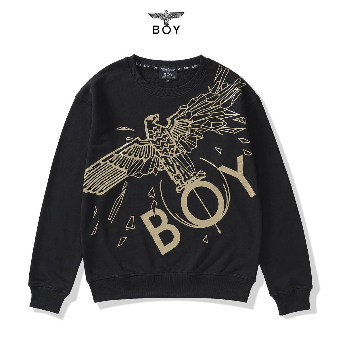 

Autumn and winter new fashion brand gilt round neck sweater men and women pure cotton lovers casual loose long sleeve coat