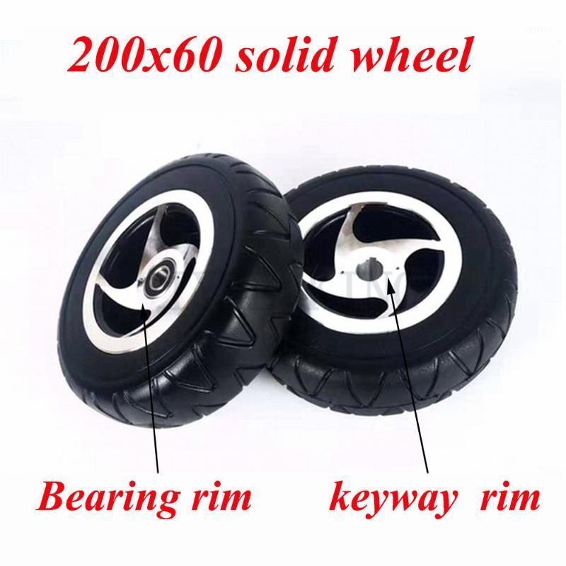 

200x60 Wheel Solid Non Pneumatic Tire with Keyway and Bearing Aluminum Hub for Electric Scooter 4-wheel Electric Vehicle1