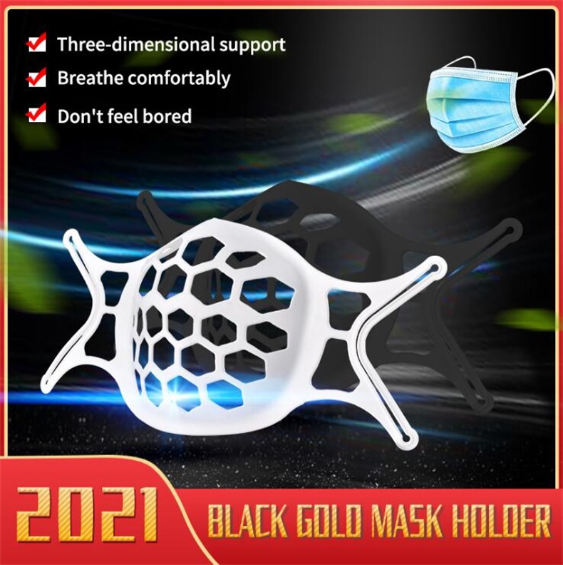 

Newest 3D Mask Bracket Lipstick Protection TPE Stand Face Mask Inner Enhancing Breathing Smoothly Cool Mask Holder