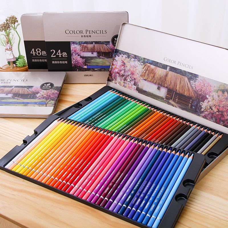 

24 Colors DIY Oily Color Sketch Pencil Art Set Children's Handmade Painting Manga Pastel Advanced Supplies