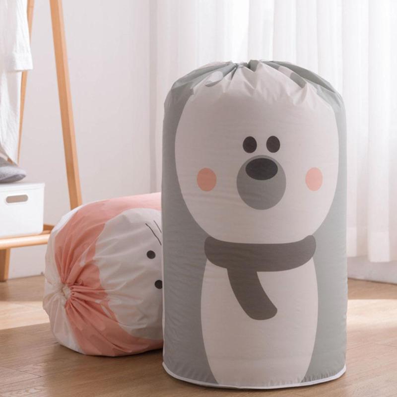 

1Pc Multi-functional Portable Bear Cats Print Drawstring Clothing Storage Bag Quilt Pouch