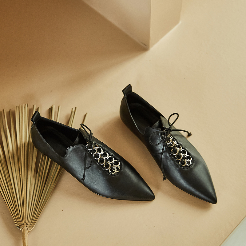 

2021 Women Natural-leather Pumps 22-25cm Ladies Internet Wild-style Shoes Sheep Skin + Pigskin Lining A3Y2, Apricot.