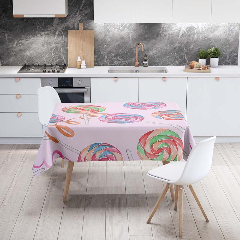 

Rectangular Tablecloths Decorative Table Cover 3D Printing Donuts And Desserts Dining Table Cloth, Dzp-tp02