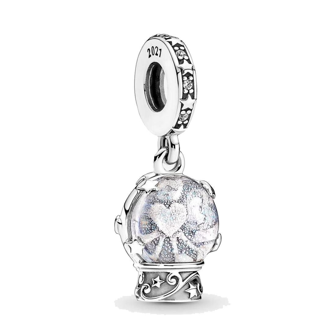 

Fine jewelry Authentic 925 Sterling Silver Bead Fit Pandora Charm Bracelets Snow Globe Angel Dangle Charms Safety Chain Pendant DIY beads, Bronze;silver