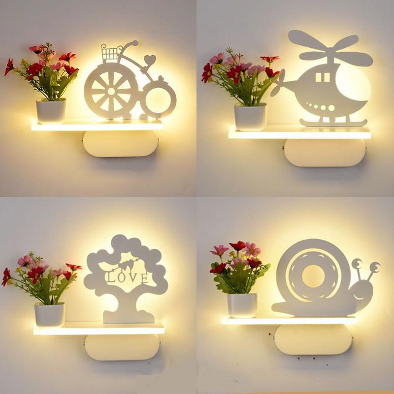

Wall lamp bedside bedroom creative living room corridor staircase hotel room and LED iron acrylic wall lamp decorative