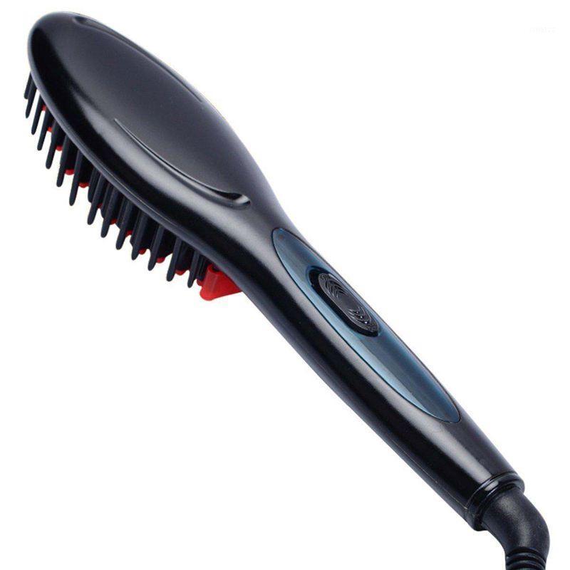 

Digital Electric Hair Straightener Brush Comb Detangling Straightening Irons Hair Brush EU Plug:black1