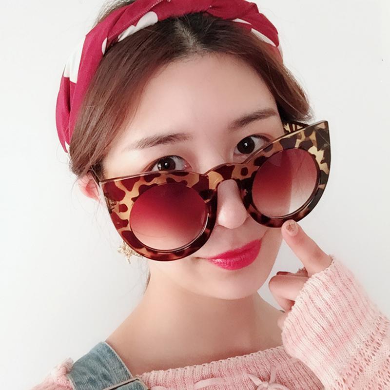 

New Trending Sunglasses Womens Fashion Cat Eye Cute Sunglasses Women Round Leopard Cateye's Sun Glasses Female Vintage Goggles1