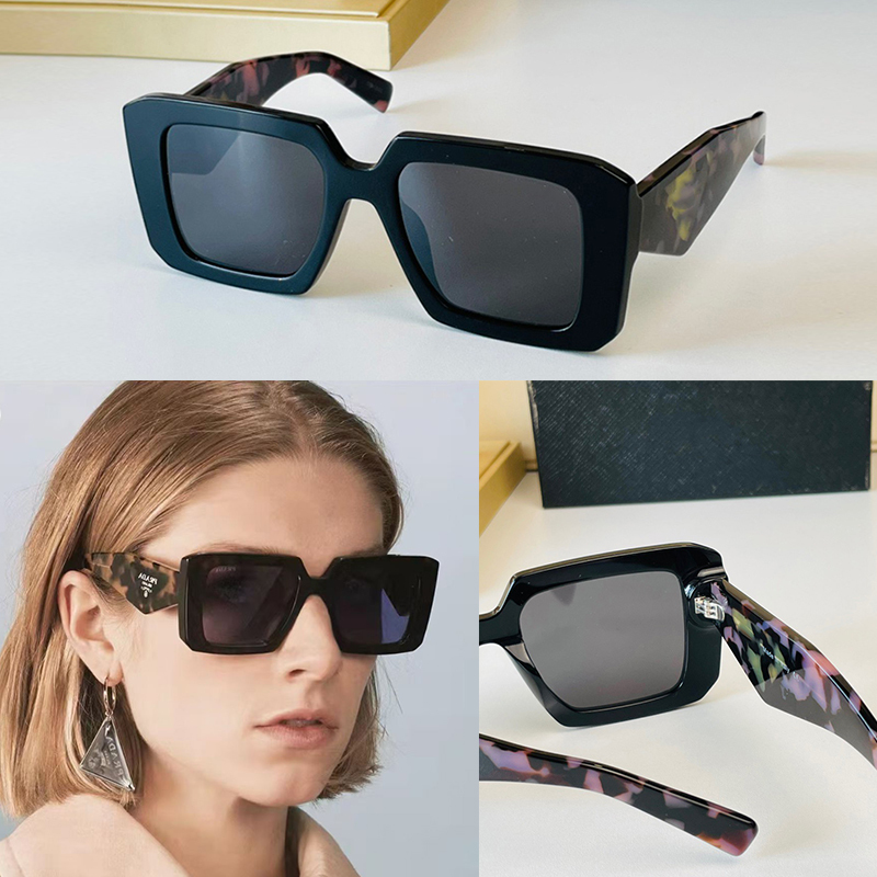 

Square shaped sunglasses women triangle logo Symbole Sun glasses SPR 23Y-S Designer party glasses ladies vacation style fashion UVB protection eyeglasses