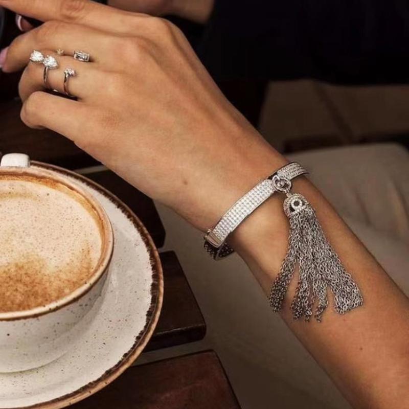 

GODKI New Luxury Tassels Bracelets Bangles Cubic Zirconia CZ Bohemia Bracelets For Women Wedding Femme Fashion Jewelry