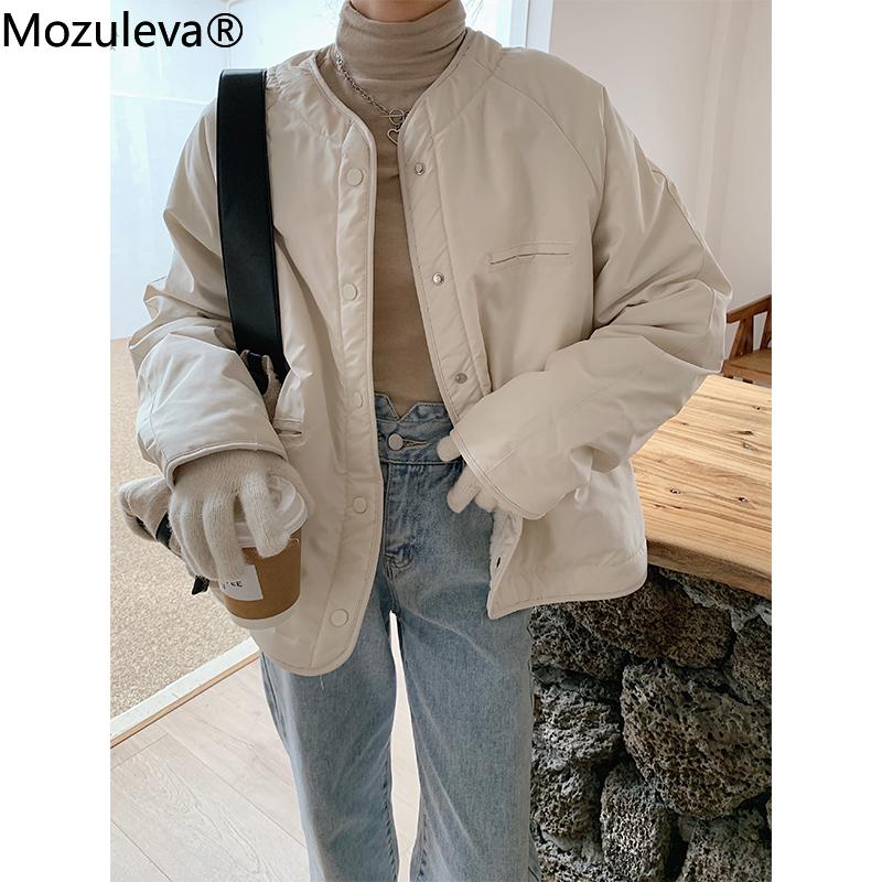 

Mozuleva 2021 Winter Lambs Wool Cotton-padded Jacket Coat Inner Female Jacket Ladies Coats and Jackets Windbreaker Women, Black
