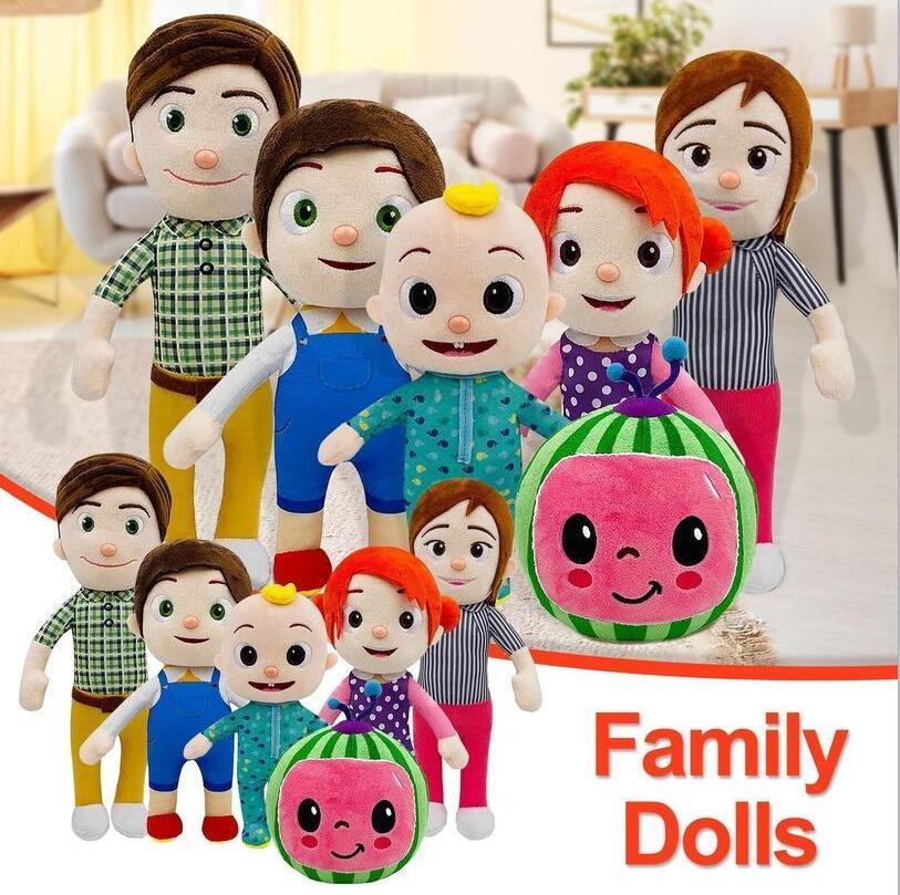 

Cocomelon Plush Toy Soft Cartoon Family Cocomelon Jj Family Sister Brother Mom And Dad Toy Dall Kids Chritmas Gifts, Multicolor