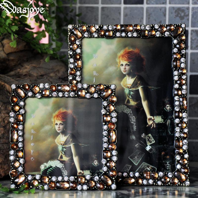

4/7 inch Mysterious European style retro Metal Photo Frame creative set-up Home desktop Wedding decoration March 8th gift