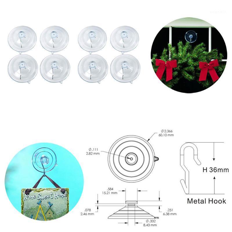 

8PCS Large Window Clear Suction Cup Hook Suction Cup for Kitchen Bathroom Home PVC Transparent Hanging Hook Storage Wall Hangers1