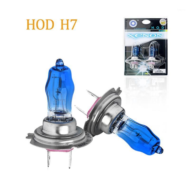 

2Pcs High Quality HOD Car Headlights H7 12V 55W Halogen Quartz Ultra-white Light Xenon Lamp Daytime Running Lights 6000K Bulbs1