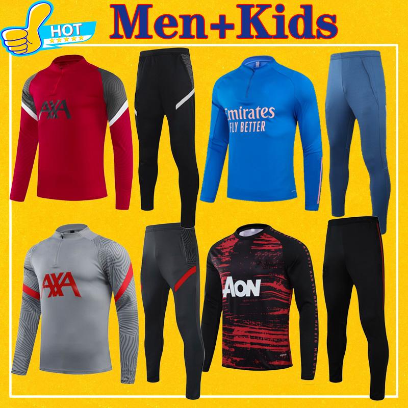 

City Soccer Tracksuit 2020 2021 Training Suit 20 21 Football Winter Sweat Pants Sets Man + Kids, Arsen 6