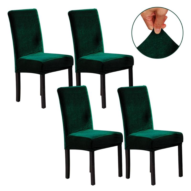 

Washable Dining Room Soft Elastic Hotel Banquet Party Wedding Home Decor Solid Removable Kitchen Slipcover Chair Cover