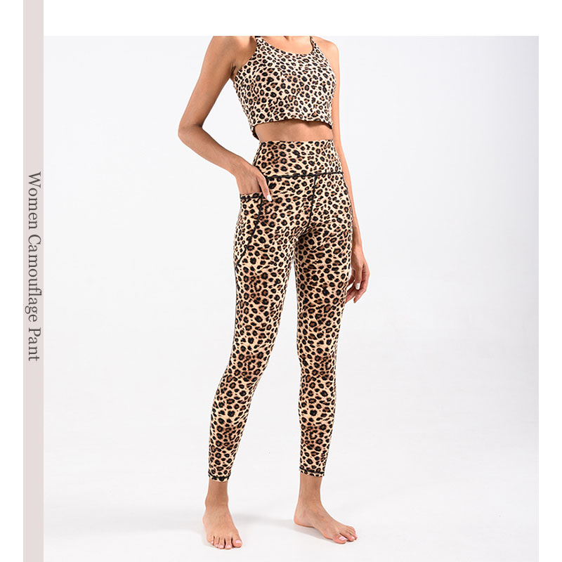 

Women Camouflage Pant Lady High Waist Exercise Fitness Sport Leggings Fashion Trend Printed Double-sided Hair Running Yoga Casual Sport New, Army green