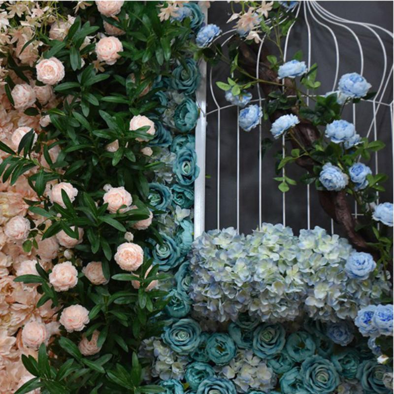 

Waterproof Artificial Flowers Branch Christmas Decorations for Home Fake Plant Leaves Wedding Decoration Wall TM291, Blue