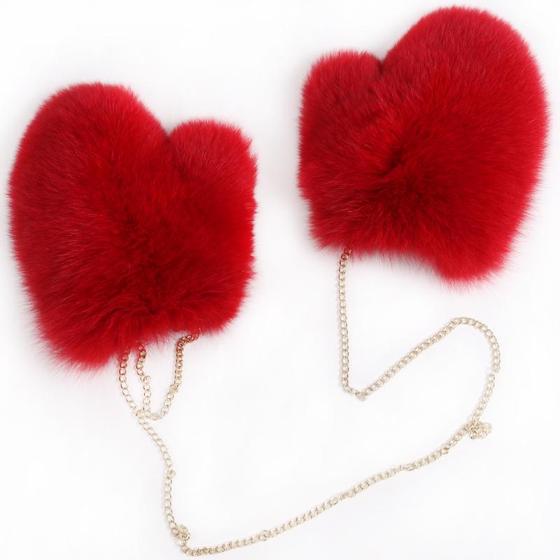 

ladies women real gloves full pelt fur