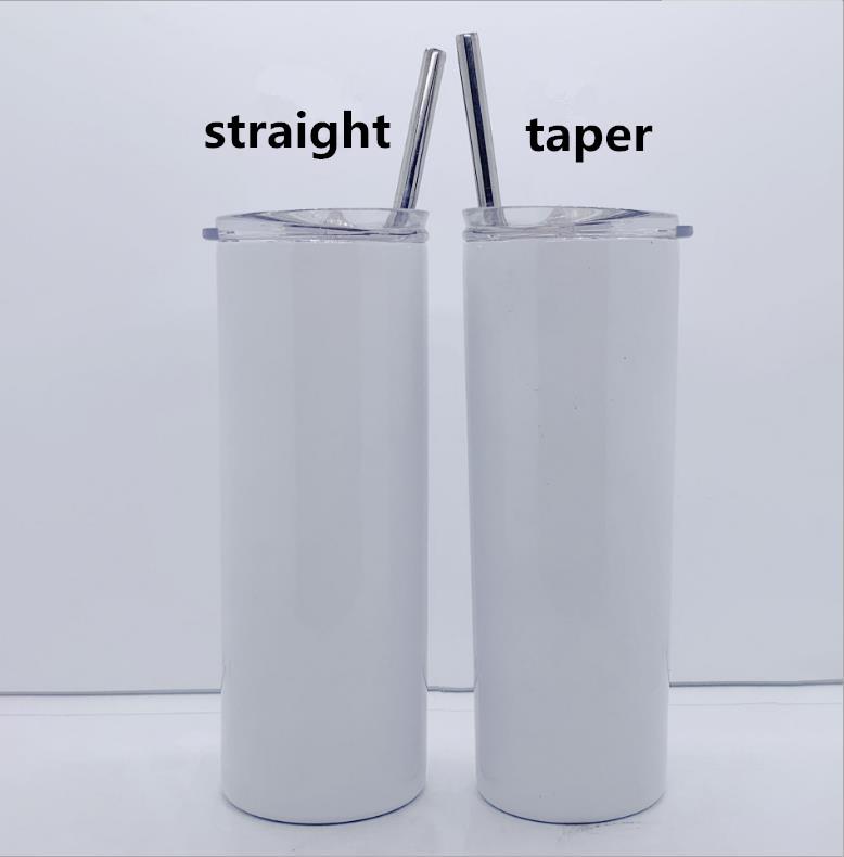

DIY sublimation skinny tumbler 20oz stainless steel slim tumbler straight tumblers vacuum insulated travel mug best gift