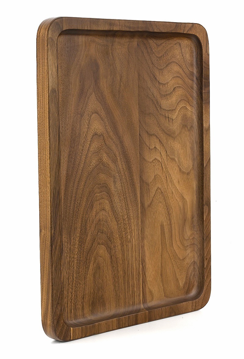 

2021 New Rectangle Black Walnut Pan Trays Fruit Dishes Saucer Tea Tray Dessert Dinner Bread Wood Plate Dish 3tbu