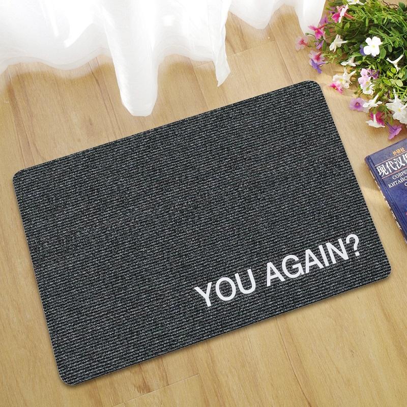 

New Arri Rubber Welcome Entrance Floor Mat Front Door Mat You Again Doormat Outdoor Indoor Kitchen Area Rug tappeto cucina