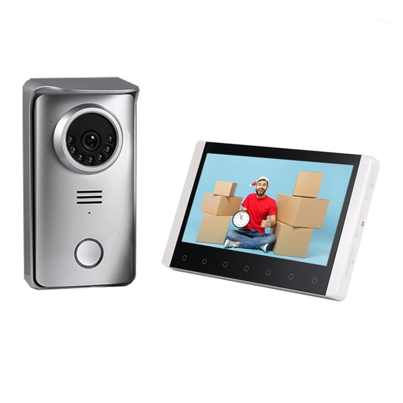 

LERMOM 7 Inch Wireless Smart 2.4G Video Door Phone Intercom System with 7pcs Night Vision light Rainproof cover Doorbell1