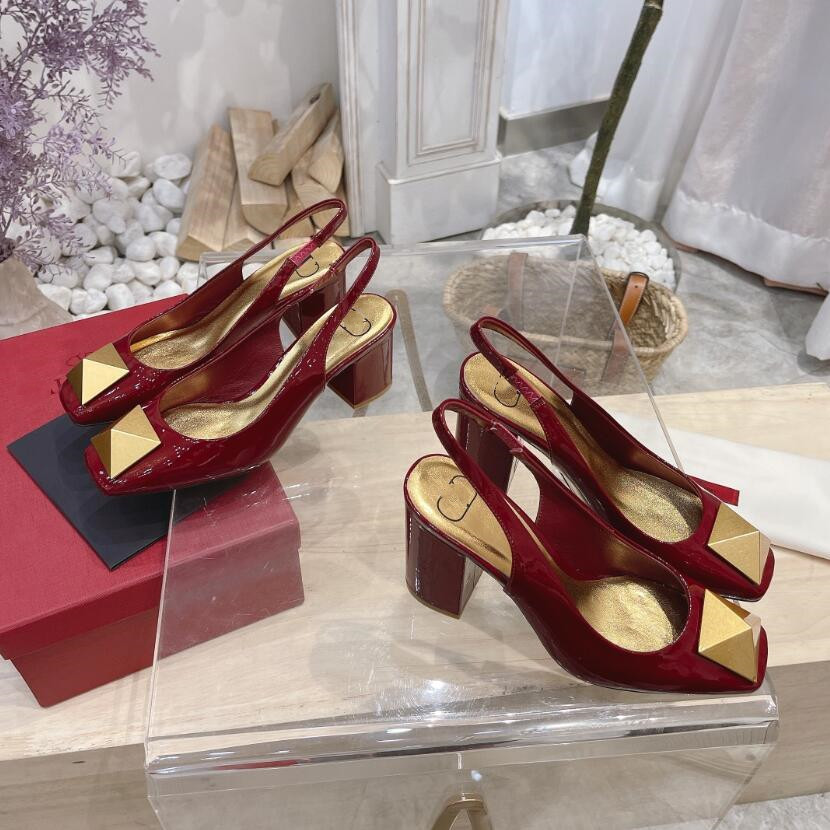 

Women Dress Shoes Red Bottom High Heels Womens Luxury Designer Genuine Leather Pumps Lady Wedding Bottoms Sexy Sandals Black Golden Heel Gold Sandal, Box