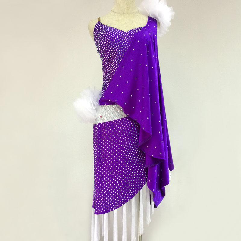 

Custom Latin Dance Competition Dress for Children Latin Dance Performance Dress for Adults Performance, Black