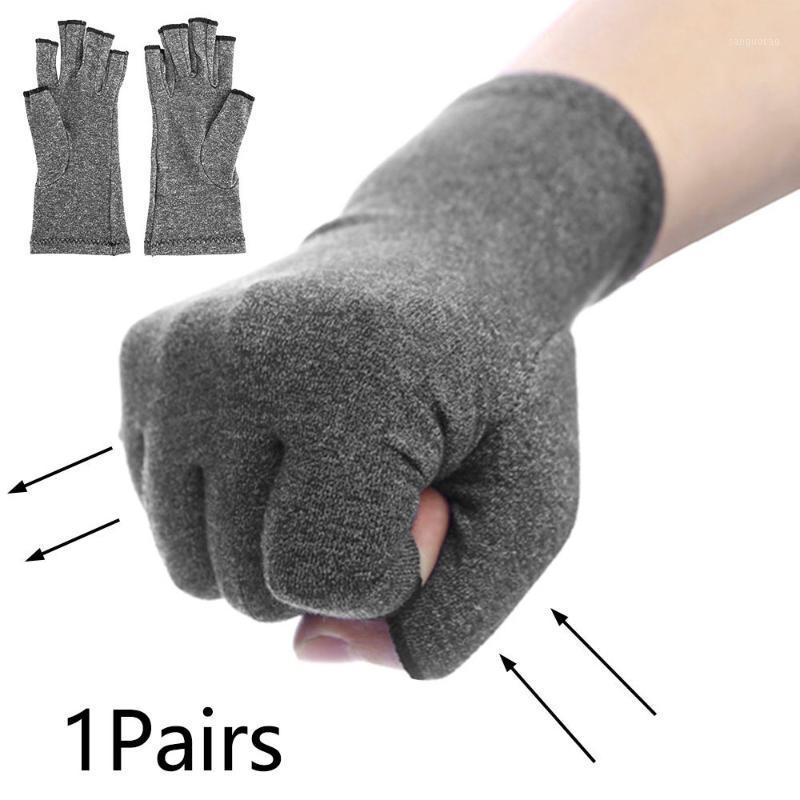

1 Couple Compression Arthritis Gloves Wrist Support Cotton Joint Pain Relief Hand Brace Women Men Fingers Therapy Wristband1, Light grey