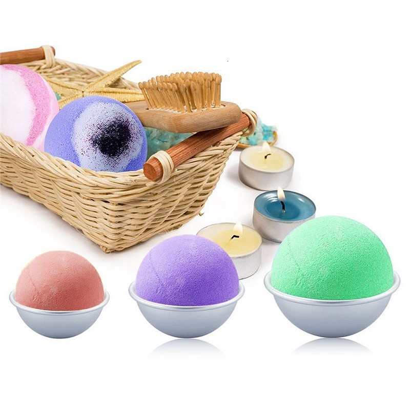 

Bath Round Aluminium Alloy Bomb Mold Diy Cake Tart Pudding Candle Tool Salt Ball Homemade Crafting Gifts Semicircle Sphere Mold
